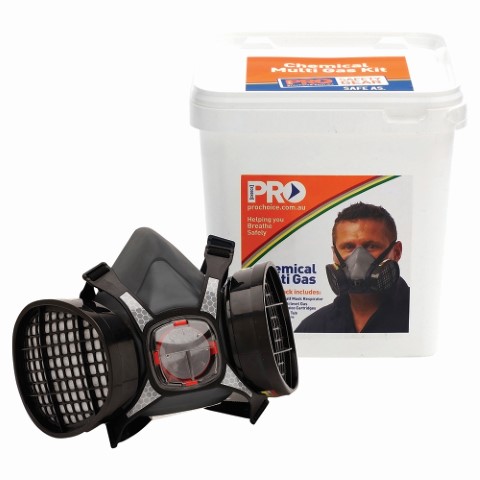 PROCHOICE CHEMICAL P2 PARTICULATE RESPIRATOR & 5 PK PRE FILTER REPLACMENTS